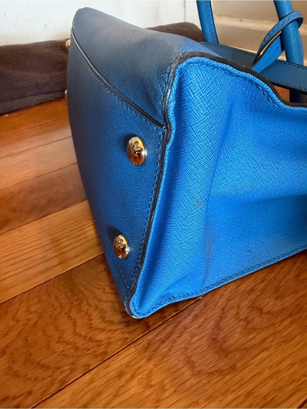 Authentic Michael Kors Large Bright Blue Hamilton Bag